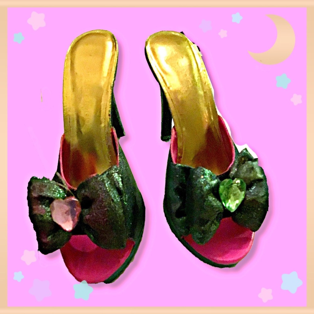 Barbie Green Glitter Heels
